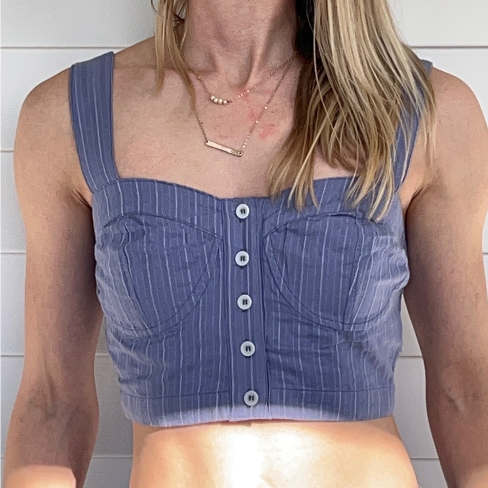 Denim crop top